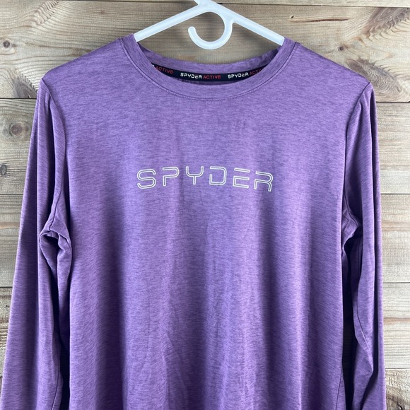 Spyder Active Womens Shirt Long Sleeve Performance Outdoor Utility Purple XL - Picture 2 of 9
